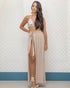 Nude Wrap Around Long Skirt